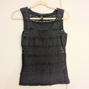 Black Lace Tank Top